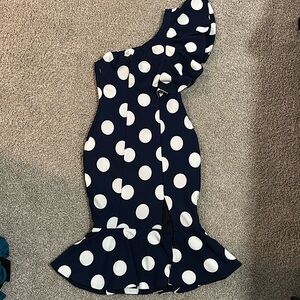 Navy white dots New dress